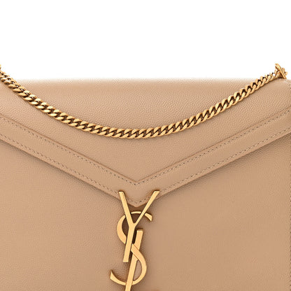 Saint Laurent Grain De Poudre Monogram Cassandra Clasp Bag Latte 7 of 9