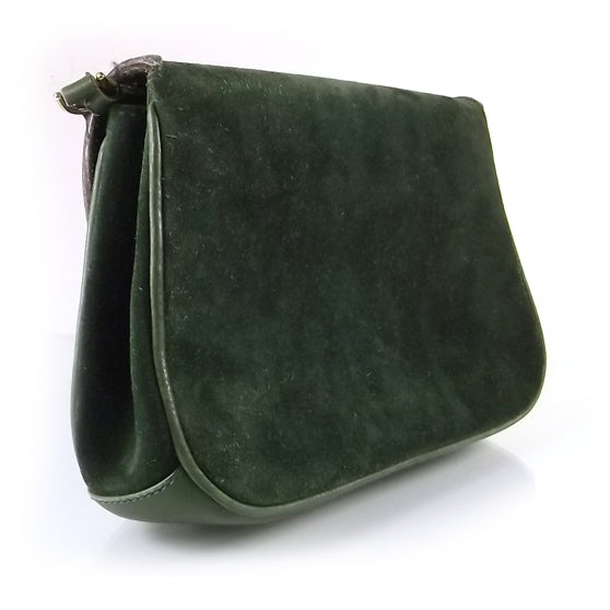 Suede Shoulder Bag Green