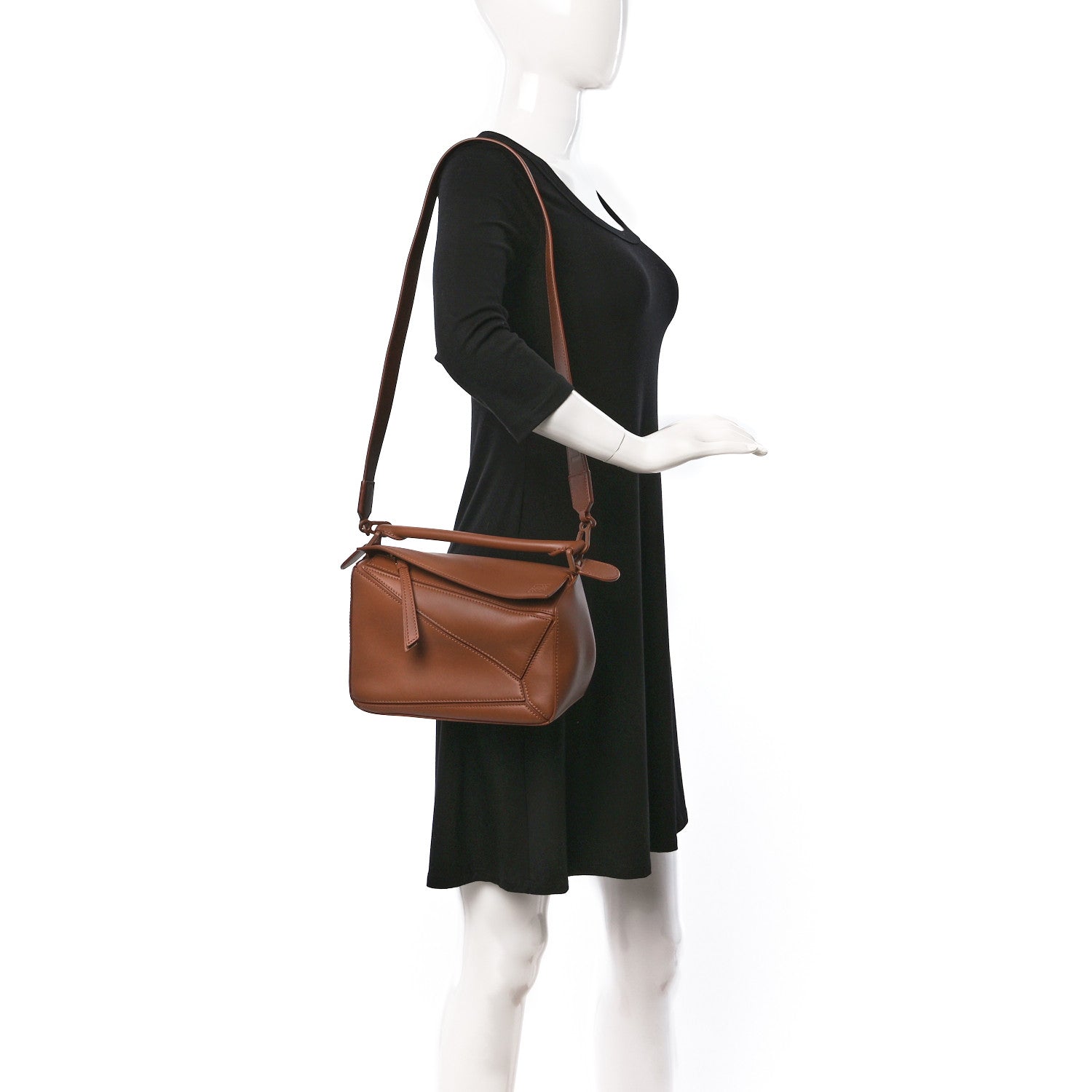 Loewe Satin Calfskin Mini Puzzle Bag Pecan 2 of 9