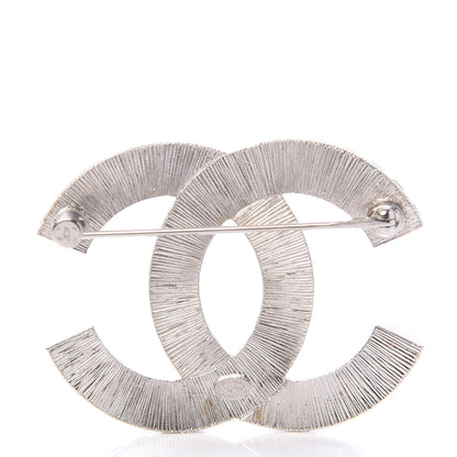 Chanel Baguette Crystal CC Brooch Silver 3 of 4
