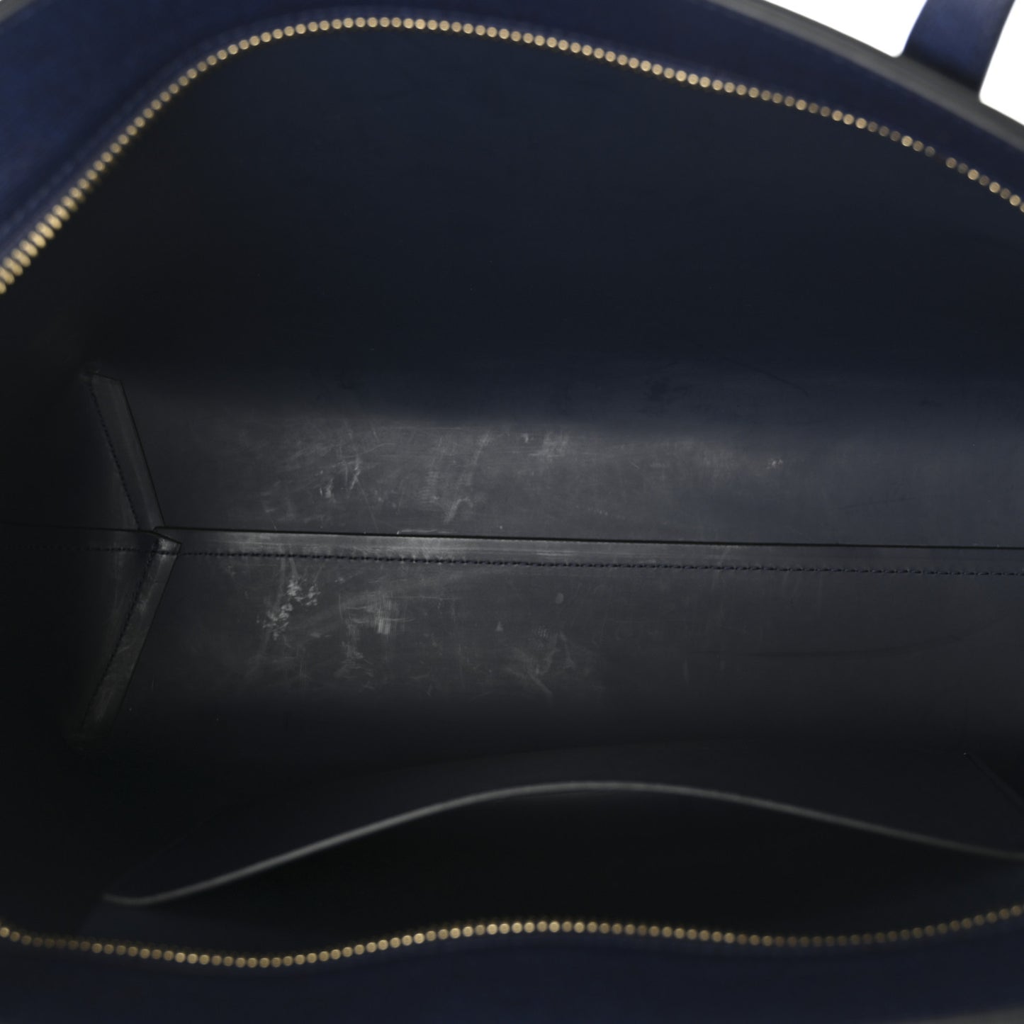 Saffiano Small Zip Tote Navy