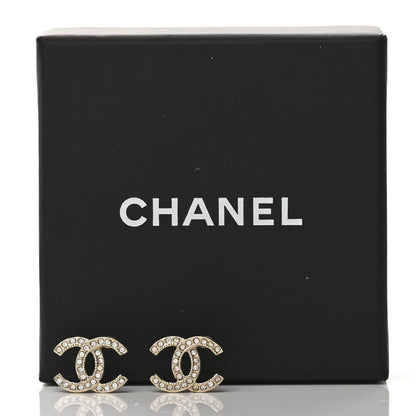 Chanel Crystal Twist CC Earrings Gold 5 of 5