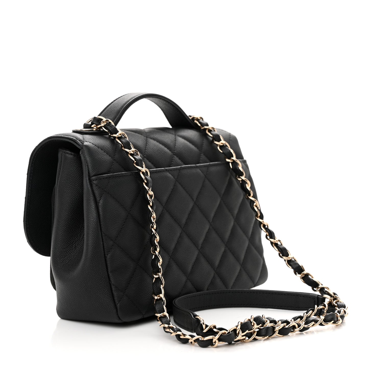 Caviar Quilted Medium Business Affinity Flap Black