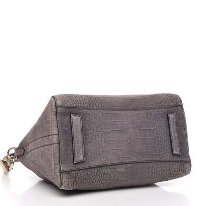 Givenchy Nubuck Crocodile Embossed Medium Antigona Washed Black 4 of 10