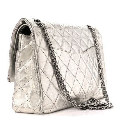 Chanel Metallic Aged Calfskin Quilted 2.55 Reissue 226 Flap Silver 3 of 12