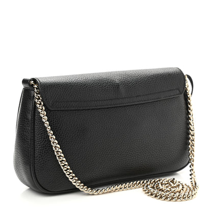 Gucci Pebbled Calfskin Medium Soho Flap Crossbody Black 3 of 8