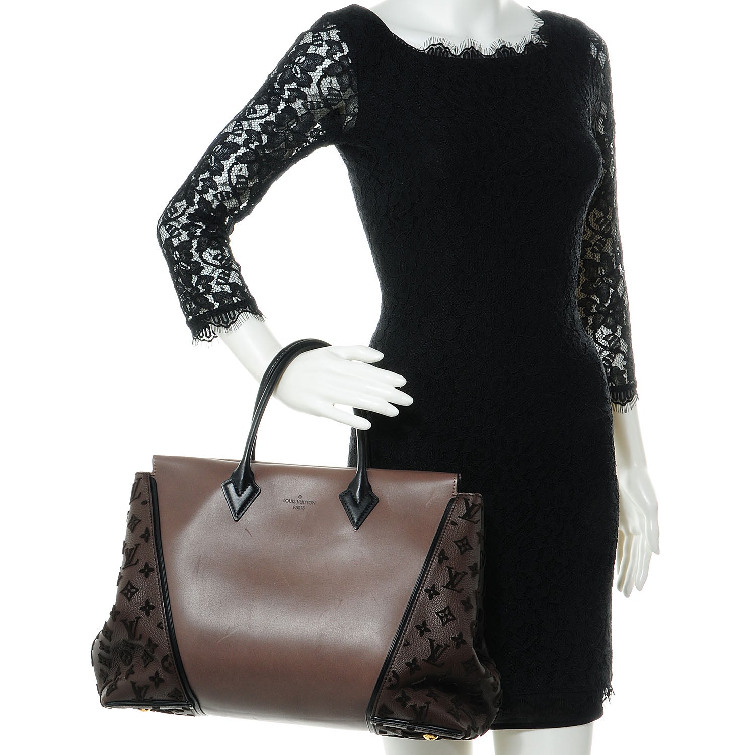 Louis Vuitton Cuir Orfevre Veau Cachemire Tote W GM Gris 2 of 8