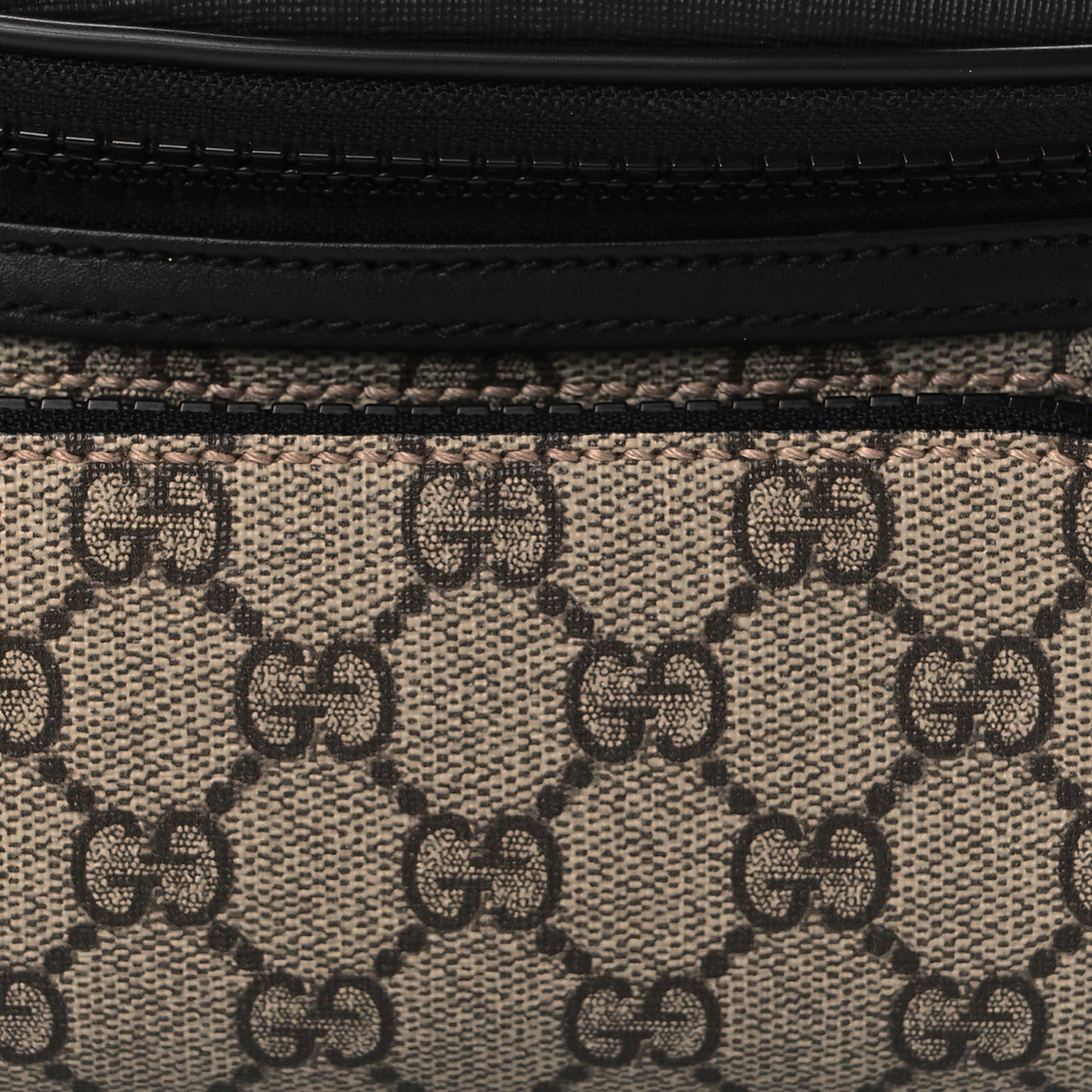 GG Supreme Monogram Belt Bag Black