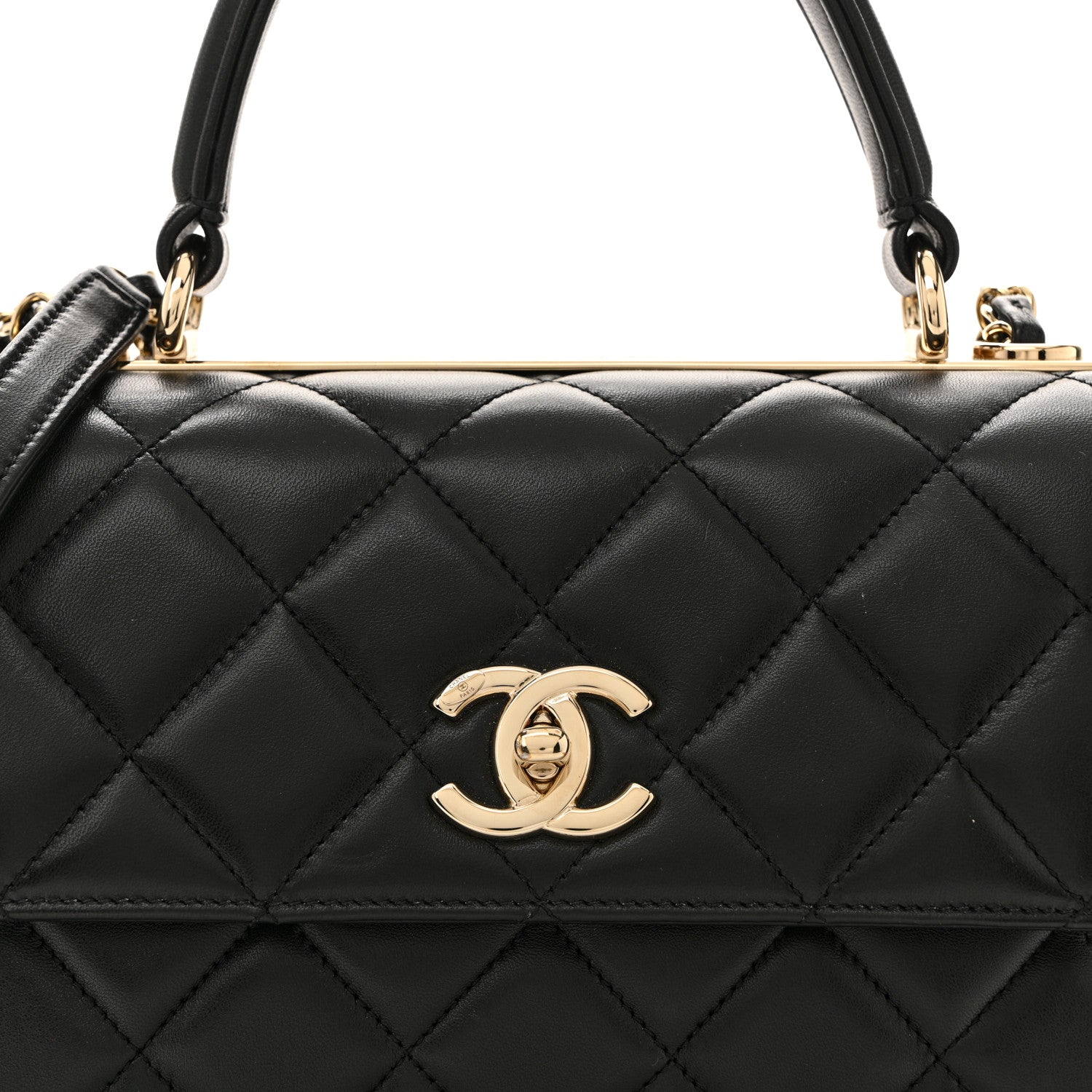 Chanel Lambskin Quilted Small Trendy CC Dual Handle Flap Bag Black 8 of 10