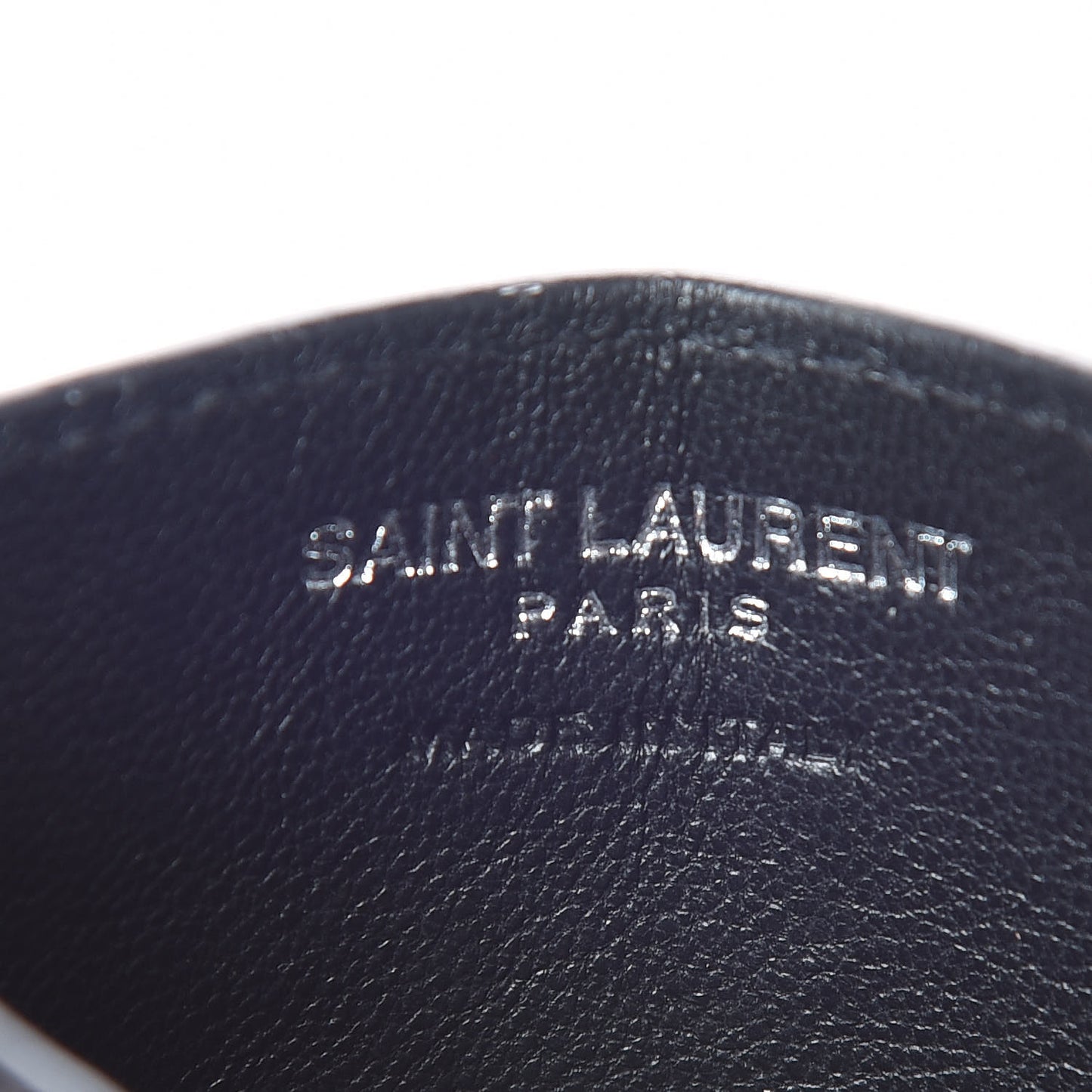 Calfskin Crocodile Embossed Monogram Credit Card Case Black