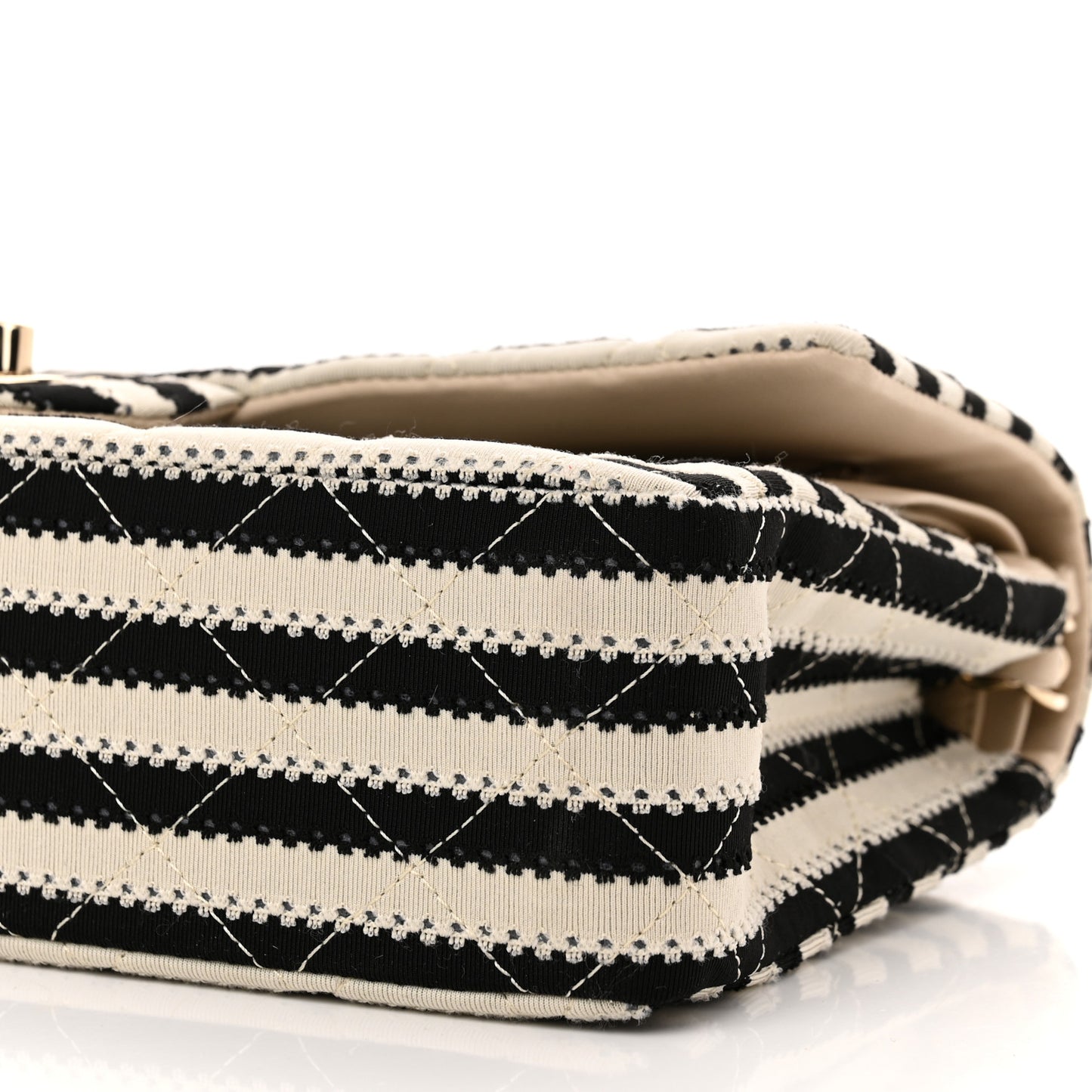 Jersey Quilted Medium Coco Sailor Flap Black White