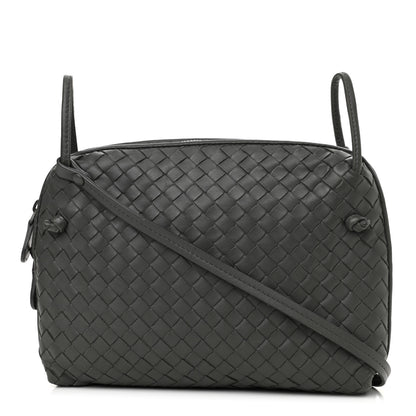 Bottega Veneta Nappa Intrecciato Nodini Crossbody Messenger New Light Grey 1 of 13