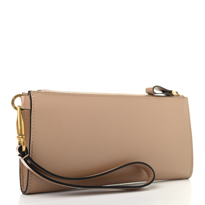 Valentino Garavani Calfskin Vlogo Zip Wristlet Wallet Rose Cannelle 3 of 6