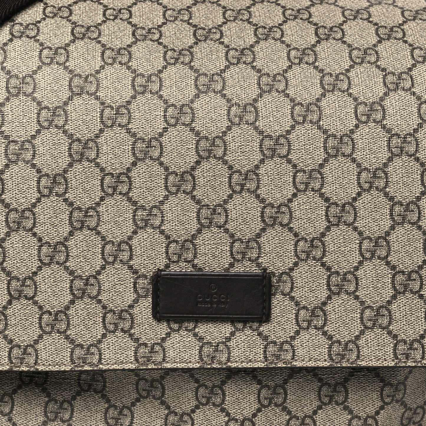 GG Plus Monogram Messenger Diaper Bag Dark Brown