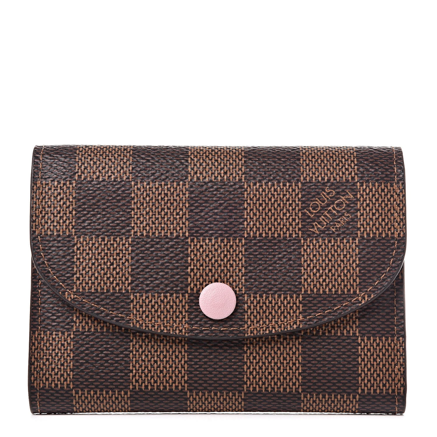 Louis Vuitton Damier Ebene Rosalie Coin Purse Rose Ballerine 1 of 8