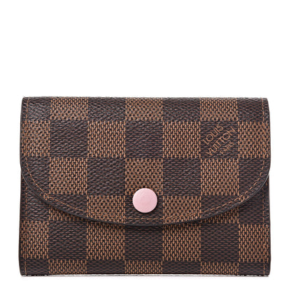 Louis Vuitton Damier Ebene Rosalie Coin Purse Rose Ballerine 1 of 8