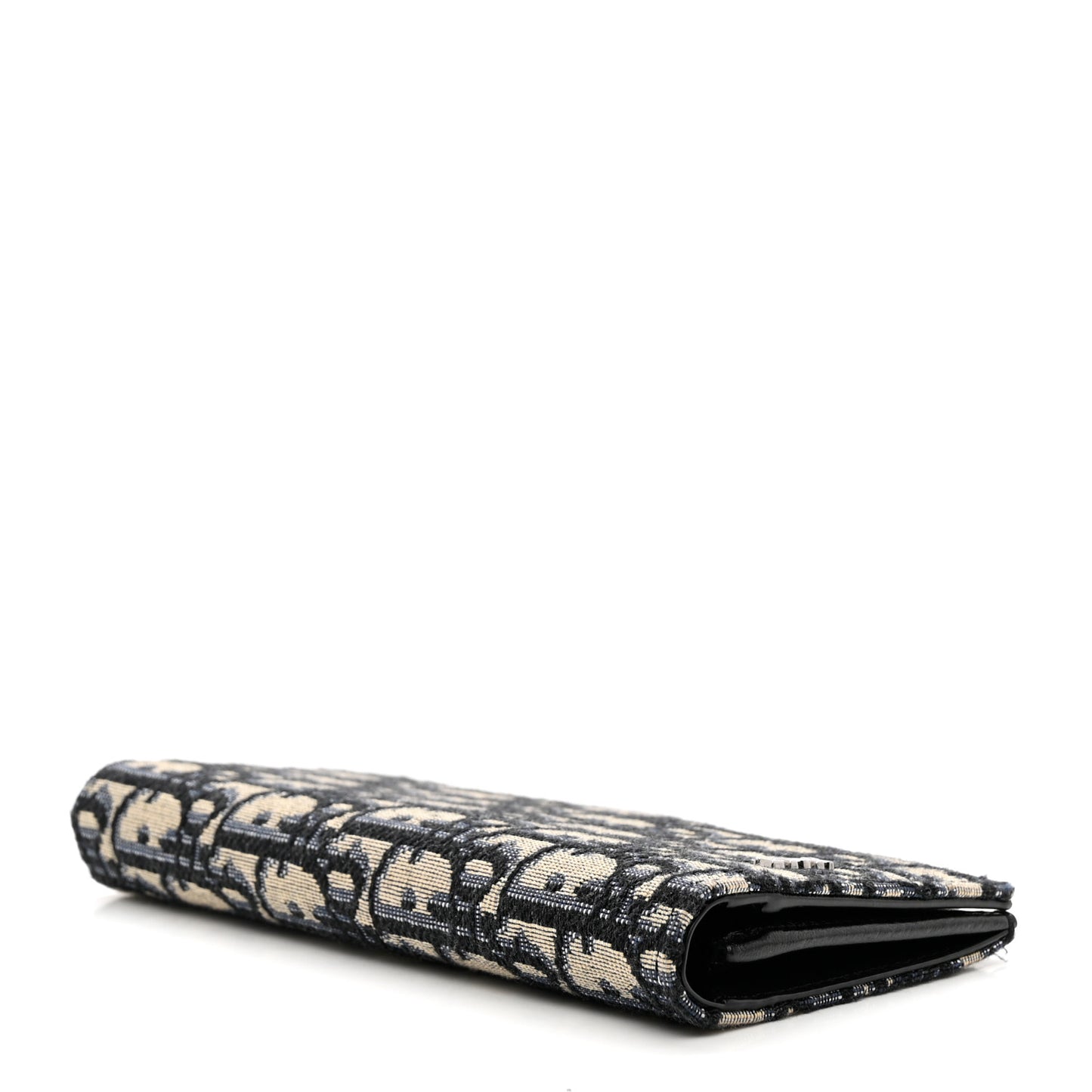 Oblique Vertical Wallet Beige Black