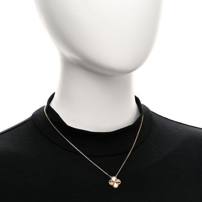 Van Cleef & Arpels 18K Yellow Gold Guilloche Vintage Alhambra Pendant Necklace 2 of 5