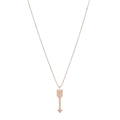 Jennifer Meyer 18K Rose Gold Arrow Pendant Necklace 1 of 6