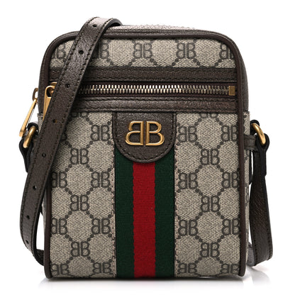 Gucci X BALENCIAGA BB Supreme Monogram Web Mini Ophidia Messenger Beige New Acero 1 of 10