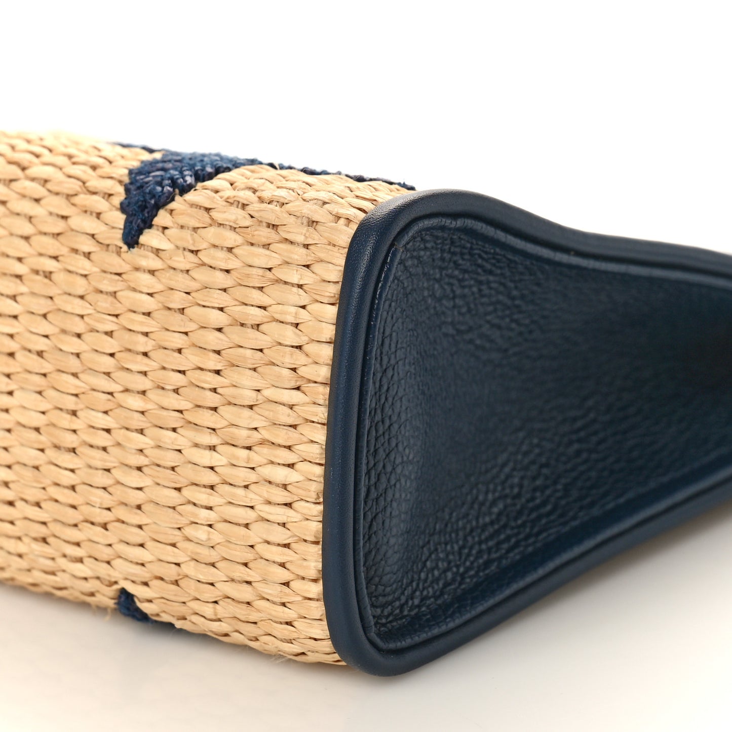 Raffia Calfskin Monogram Giant Toiletry Pouch 26 Blue