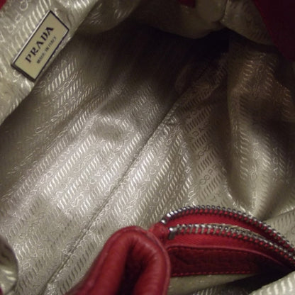 Prada Vitello Daino Shoulder Bag Rosso 7 of 12
