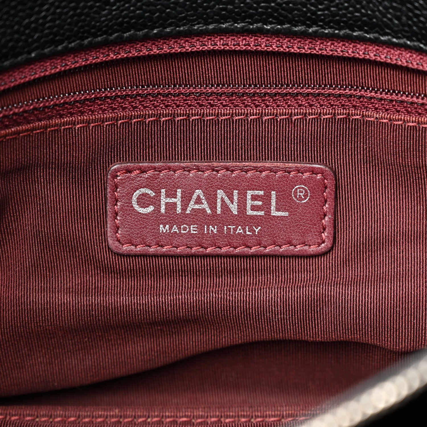 Chanel Caviar Quilted Small French Riviera Tote Black 6 of 13