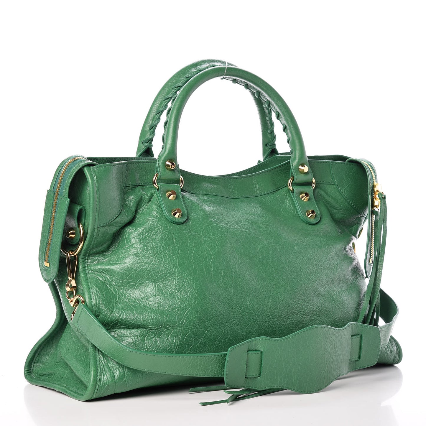 Agneau Classic Gold Hardware City Vert Emeraude