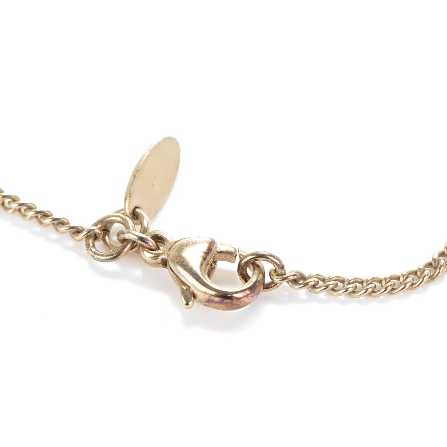 Enamel Arrow CC Necklace Gold Red