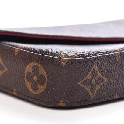 Louis Vuitton Monogram Pochette Felicie Chain Wallet Fuchsia 12 of 14