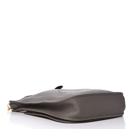Hermes Taurillon Clemence Evelyne III GM Etain 4 of 10