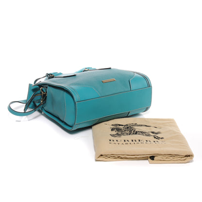 Burberry Pebbled Calfskin Small Honeywood Tote Kingfisher 4 of 9