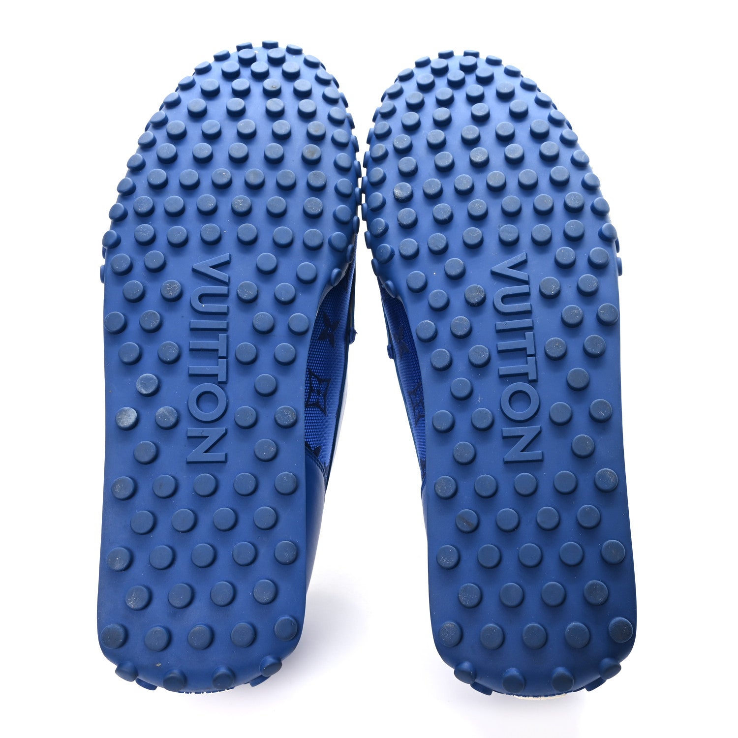 Louis Vuitton Monogram Jacquard Mens LV Racer Mocassin Loafers 9 Blue 6 of 9