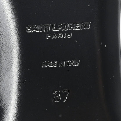Saint Laurent Patent Calfskin Cassandra Monogram Sandals 37 Black 7 of 10