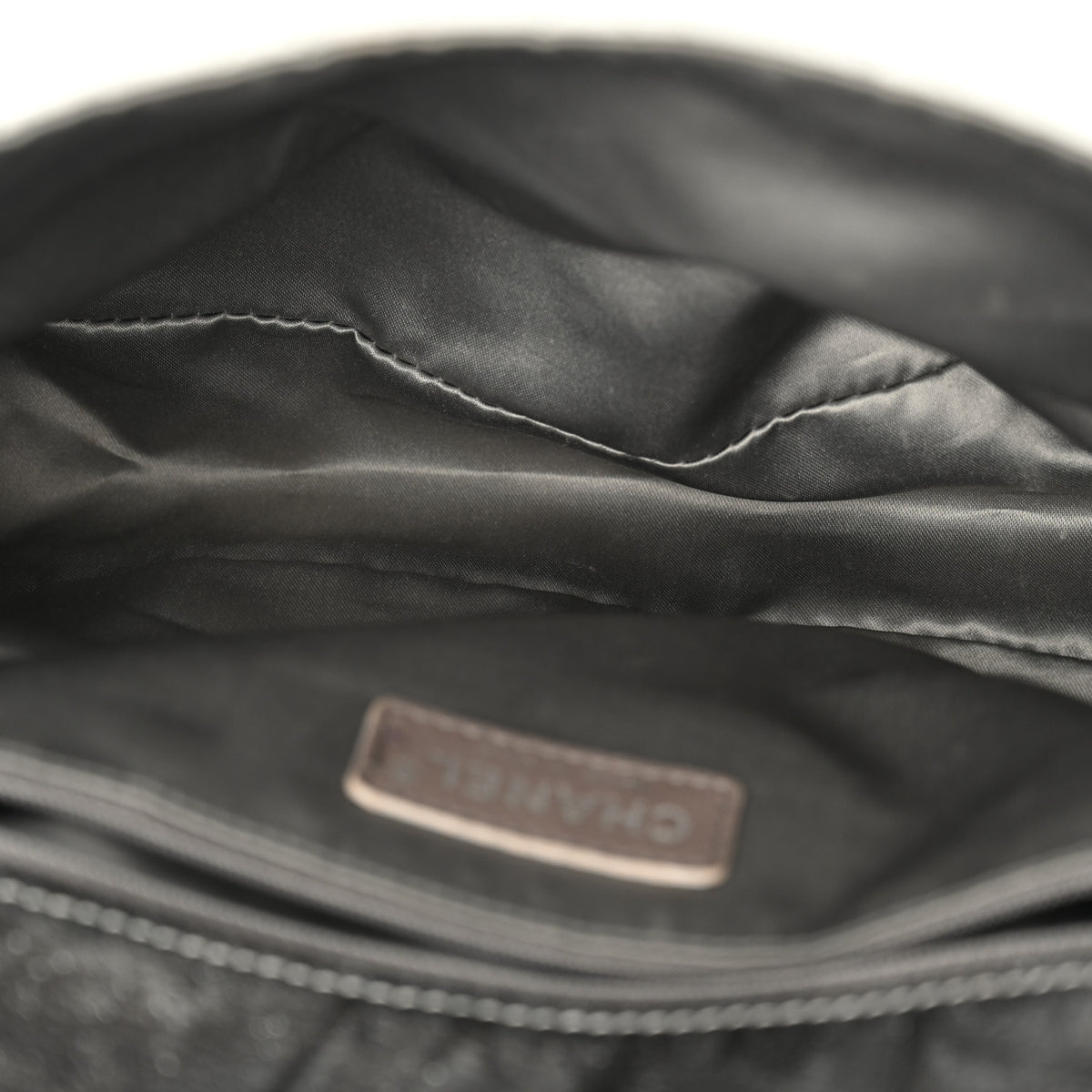 Vinyl Quilted Jumbo Melrose Degrade Flap Black