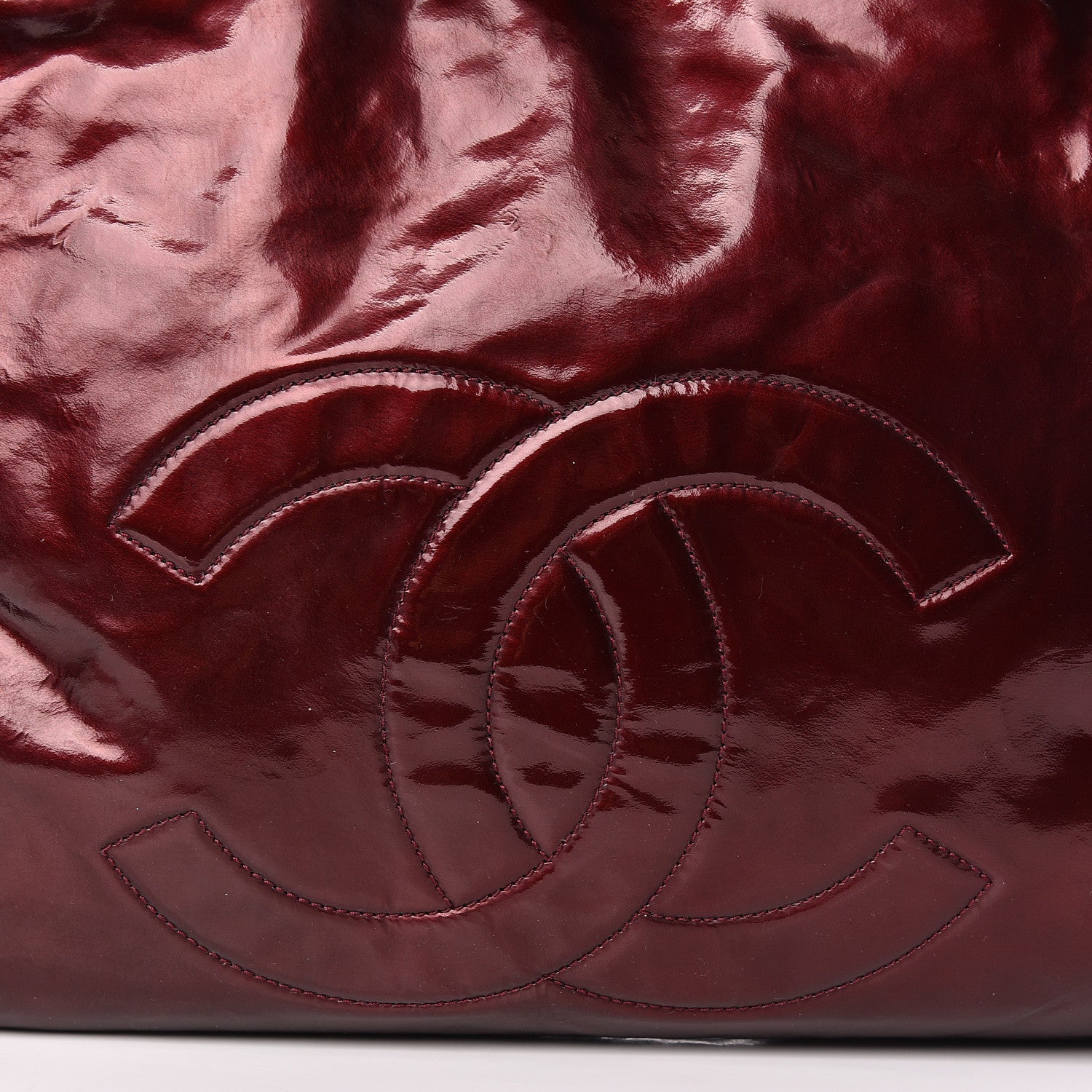 Chanel Patent Bonbons Shopper Tote Bordeaux 10 of 13