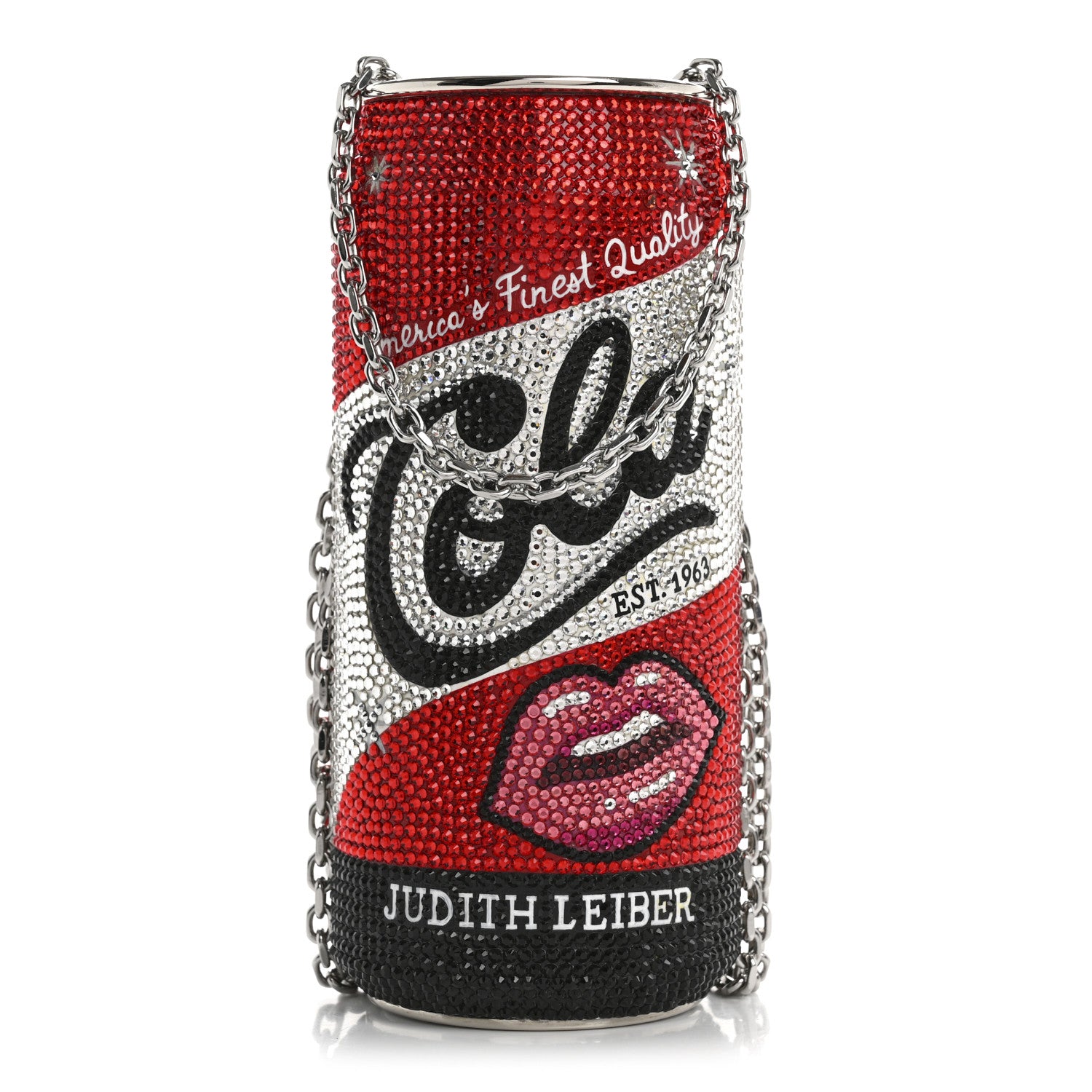 Judith Leiber Crystal Cola Can Minaudiere Clutch Red Multicolor 1 of 13