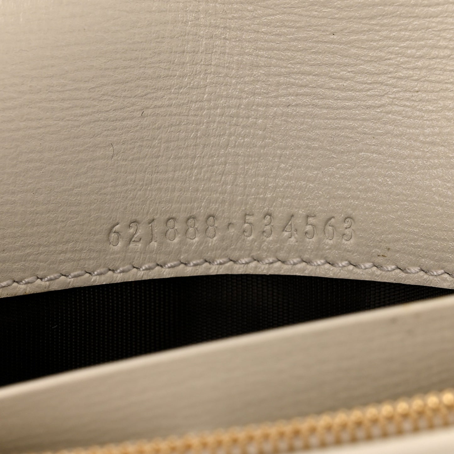 GG Supreme Monogram Azalea Calfskin Horsebit 1955 Wallet On Chain Beige Ebony Mystic White