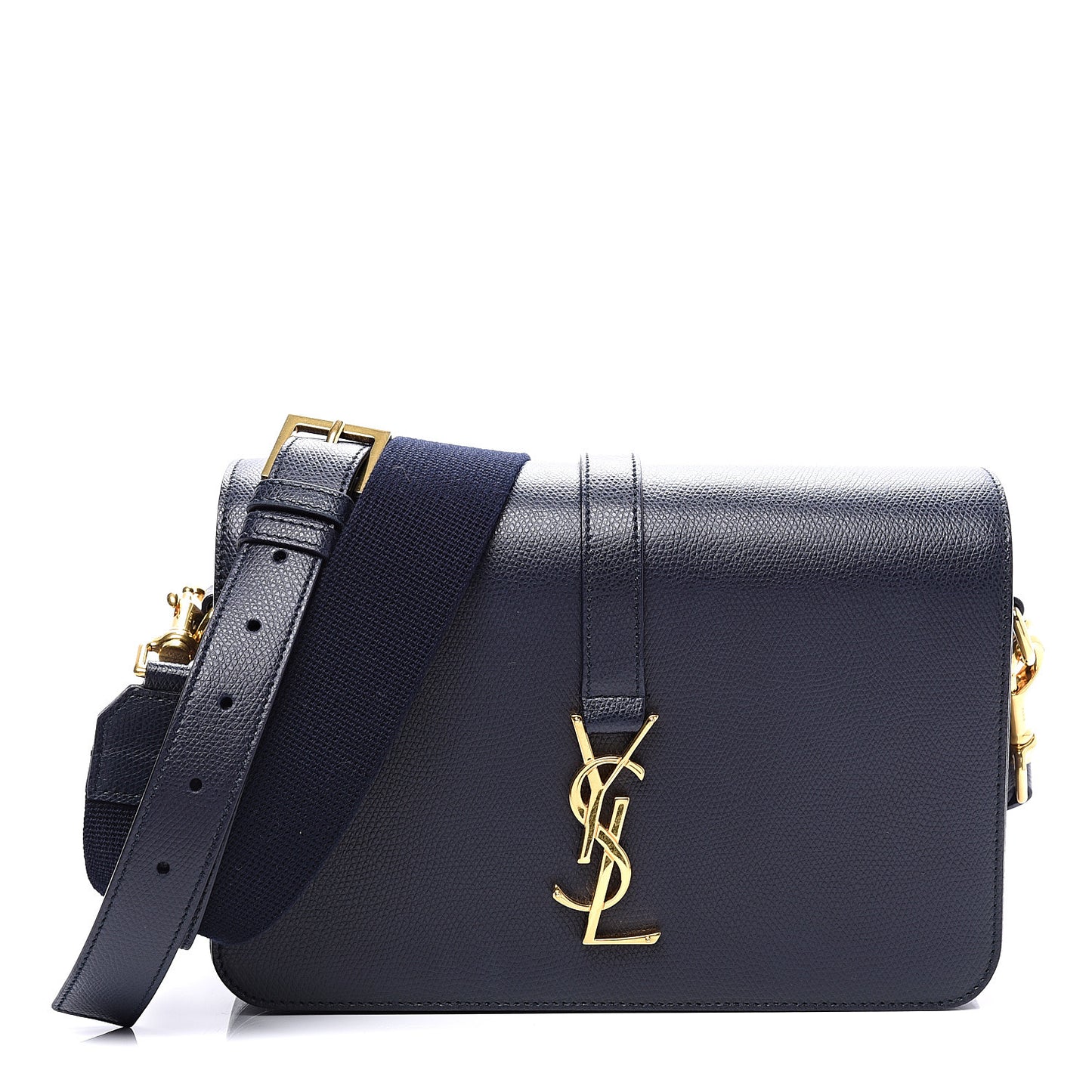Textured Calfskin Medium Classic Monogram Universite Bag Deep Marine