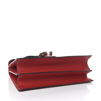 Gucci Moon Calfskin Web Large Dionysus Bamboo Top Handle Bag Hibiscus Red 4 of 13