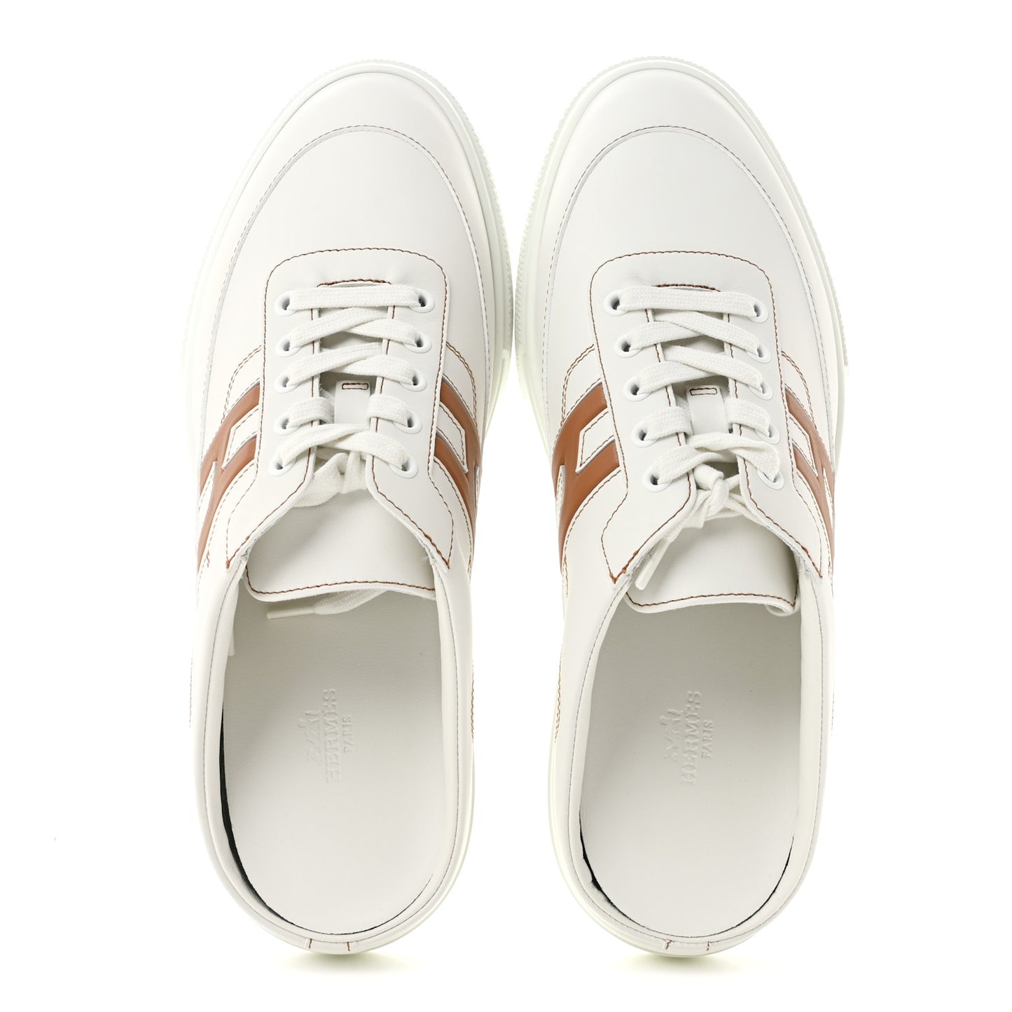 Calfskin Mens Keep Mule Sneakers 42 White Naturel
