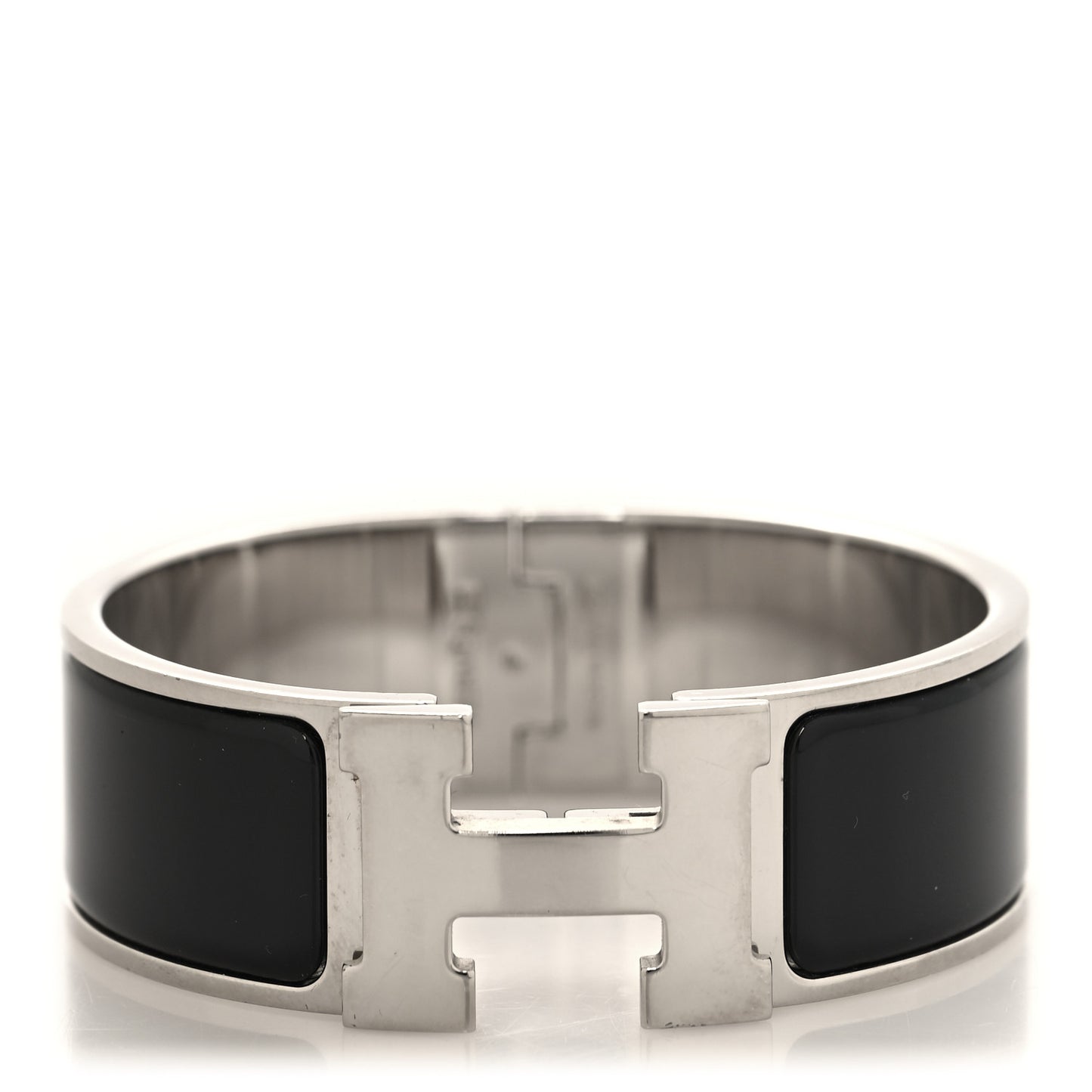 Enamel Wide Clic Clac H Bracelet PM Black