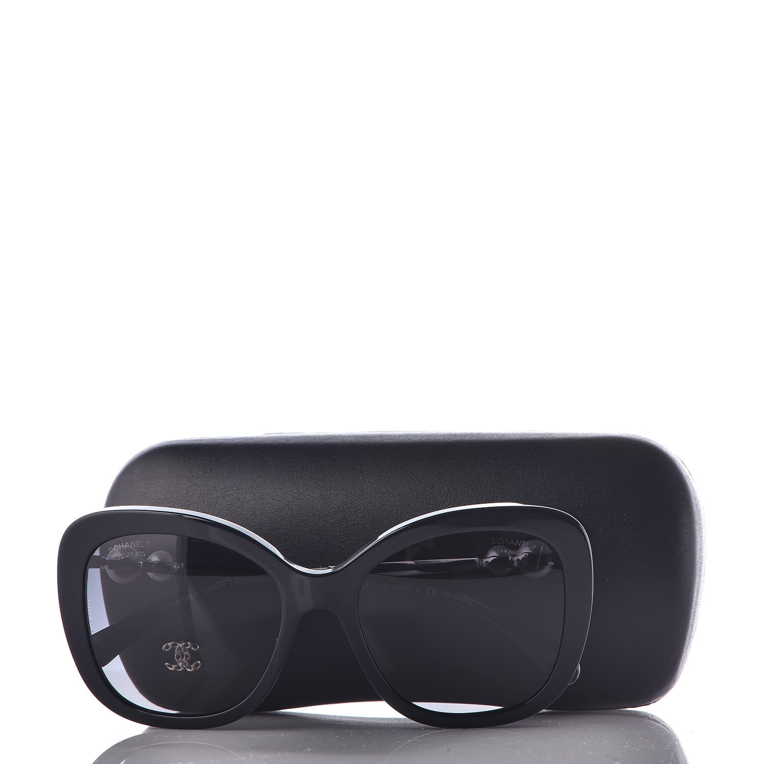 Chanel Acetate Butterfly Winter Pearl Sunglasses 5339-H Black 7 of 7