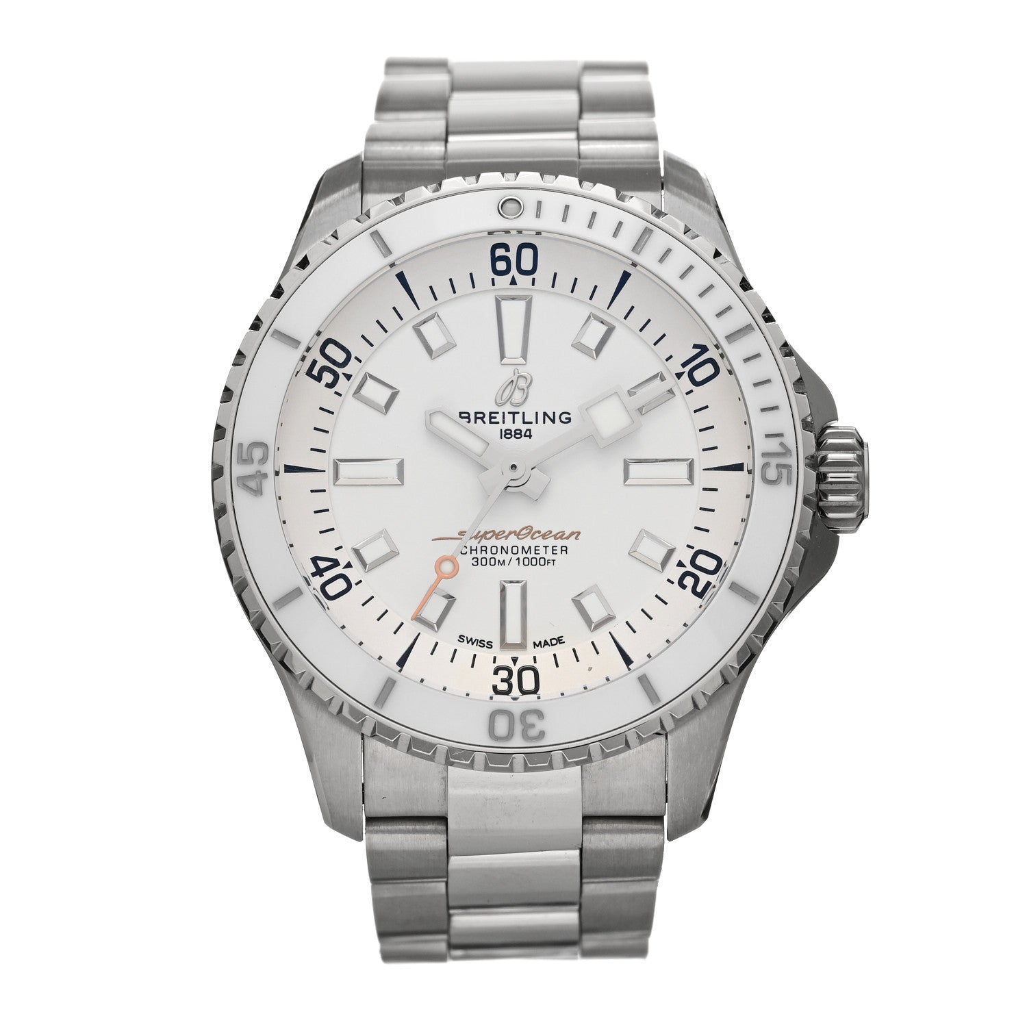 Breitling Stainless Steel 36mm Superocean II Automatic Watch White A17377211A1S1 1 of 5