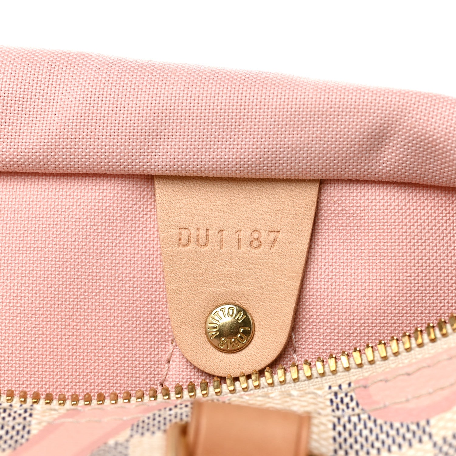 Louis Vuitton Damier Azur Tahitienne Speedy Bandouliere 30 Rose Ballerine 7 of 9