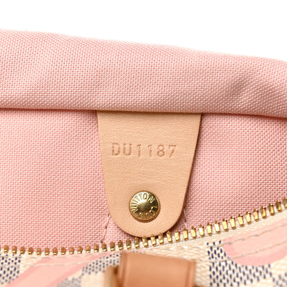 Louis Vuitton Damier Azur Tahitienne Speedy Bandouliere 30 Rose Ballerine 7 of 9