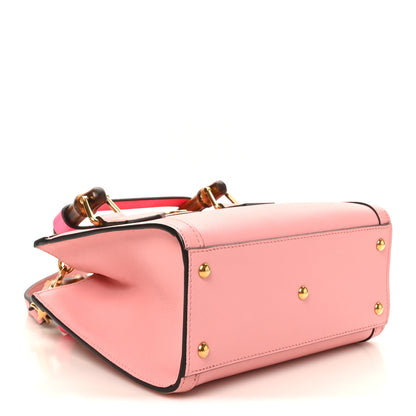 Gucci Wonka Grain Calfskin Mini Diana Tote Bag Wild Rose Fuxia Fluo 4 of 11