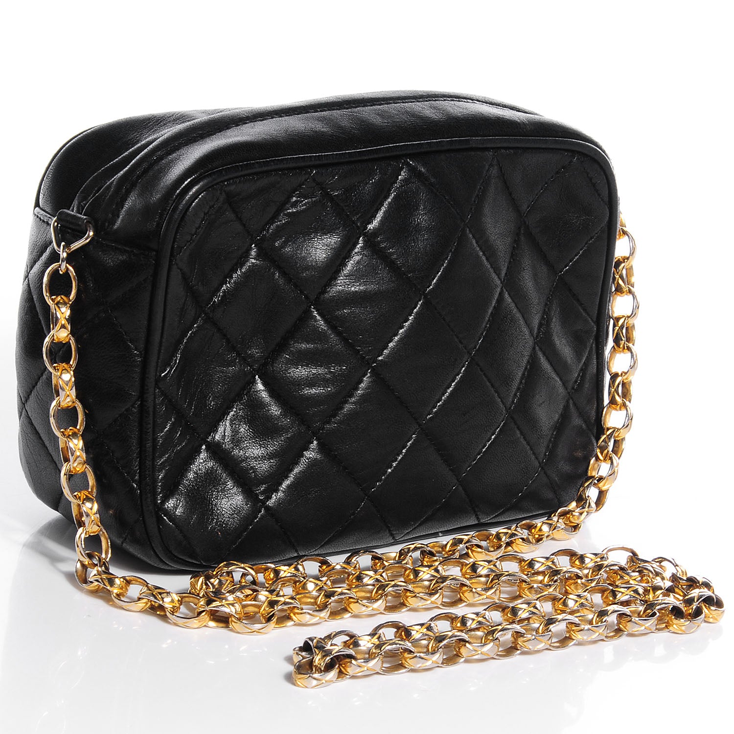 Chanel Lambskin Quilted Tassel Camera Case Black 3 of 7