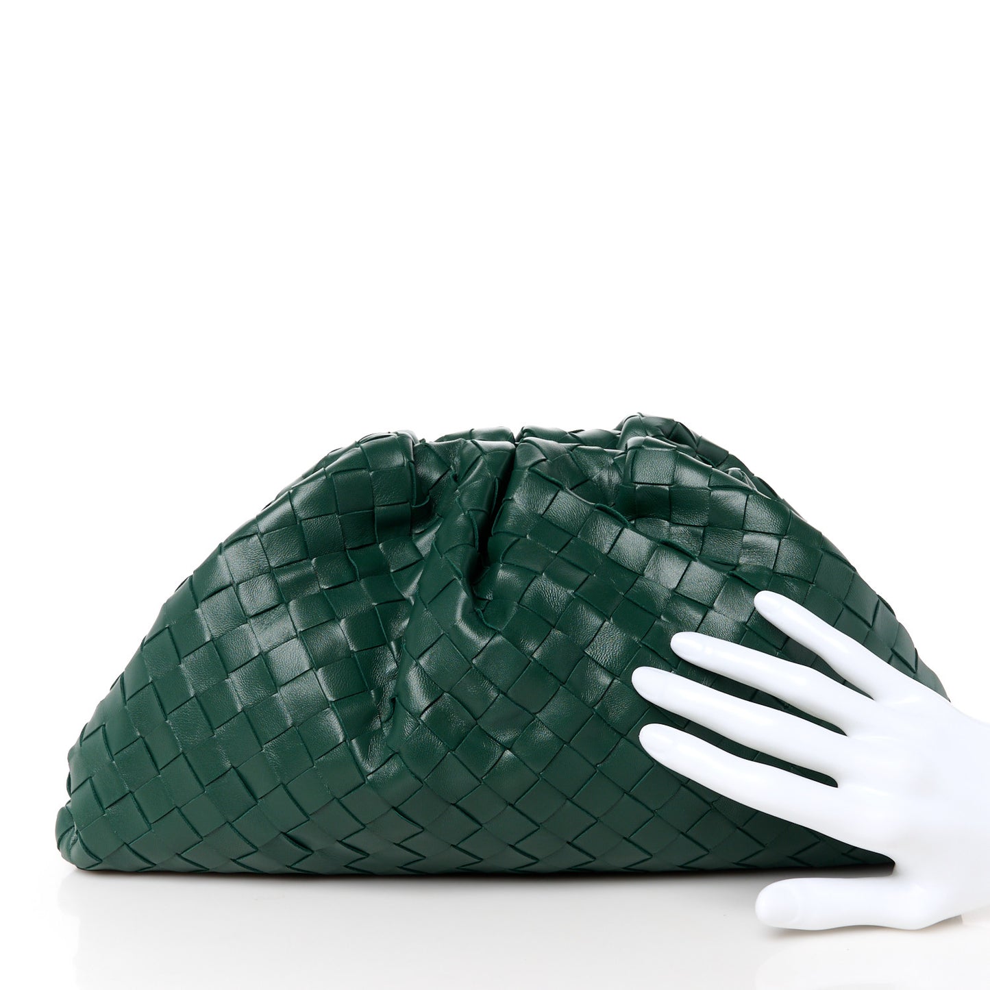 Nappa Maxi Intrecciato The Pouch Oversized Clutch Raintree