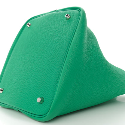 Hermes Taurillon Clemence Swift Eclat Picotin Lock 22 MM Menthe Vert Bosphore 10 of 10